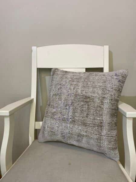 Hand-Woven Pillowcase, Kilim rug, wool, cotton & silk wool/weave, size 45 × 45 cm, from Antalya, SKU 160