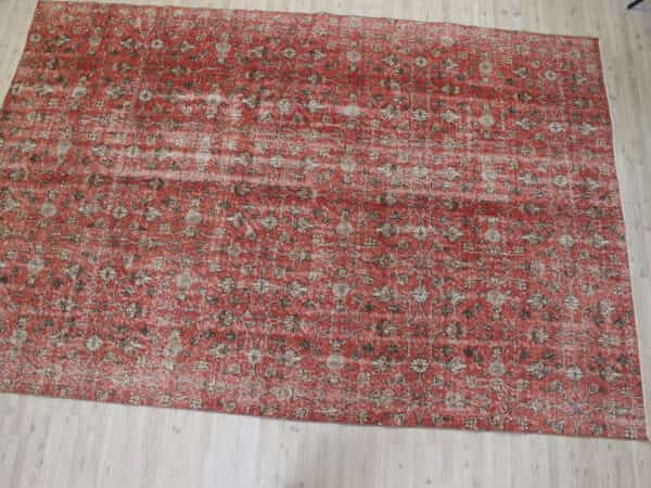 Vintage Handmade Rug, Distressed, detail view 2, handmade rug, SKU 10540