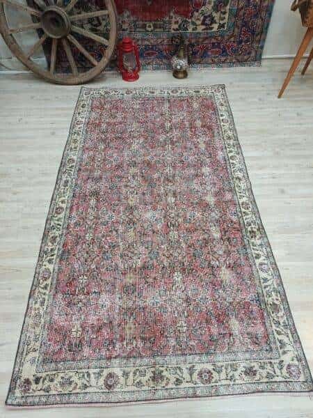 Wool Vintage Rug, Vintage rug, silk wool/weave, size 115 × 210 cm, from Demirci, SKU 10842