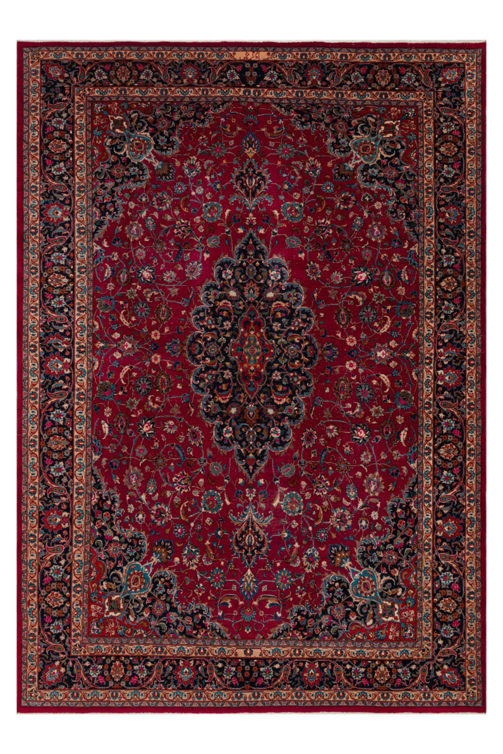 Vintage-Style Distressed Iranian Rug, detail view 5, vintage rug, SKU 8663