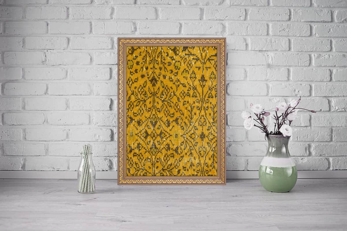 Nature's Legacy: A Work of Art Made of Wool, detail view 4, vintage rug, SKU T081