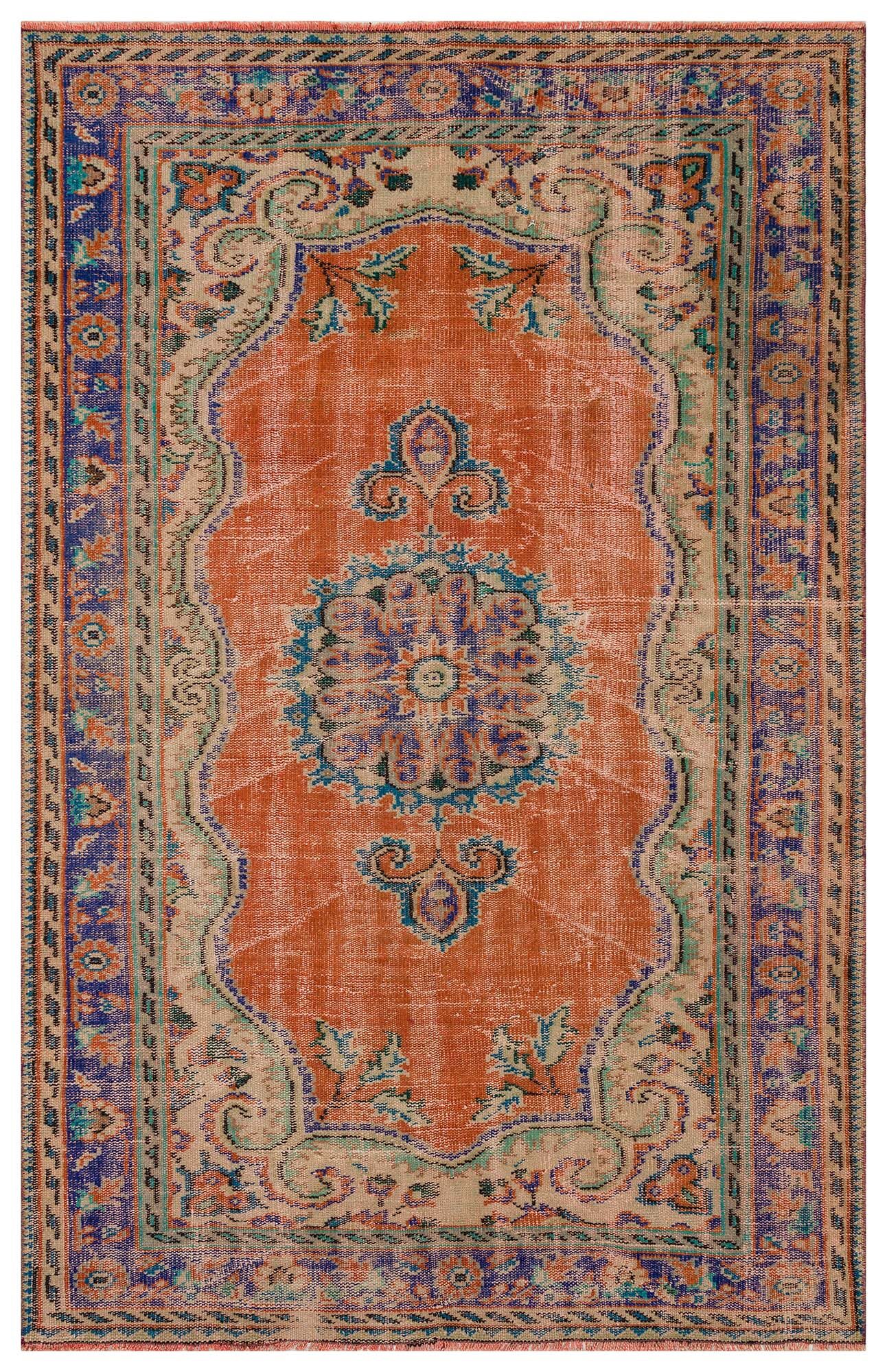 Handwoven Vintage Distressed Rug, detail view 2, handmade rug, SKU 10372