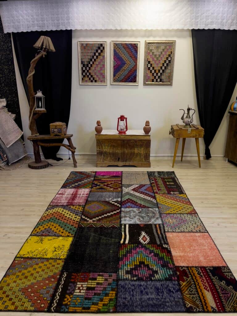 Unique Classic-Style Handmade Patchwork Rug, detail view 5, handmade rug, SKU 4069