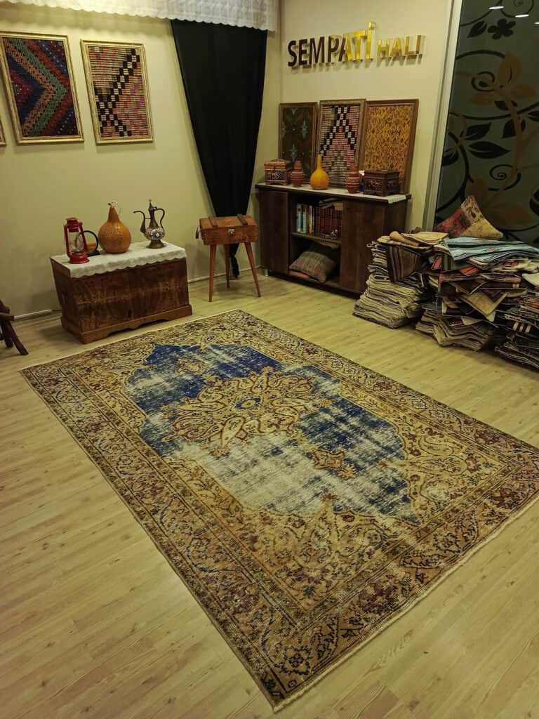 Handwoven Rug Dyed with Natural Dyes, detail view 2, handmade rug, SKU 10473