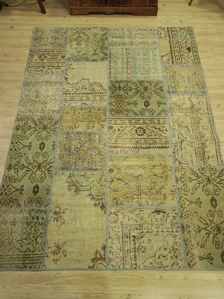 Vintage Handwoven Patchwork Rug, detail view 3, handmade rug, SKU 6525