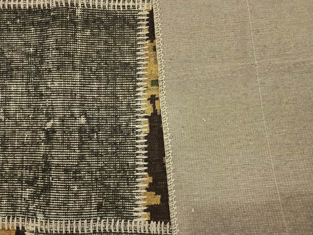Modern Distressed Patchwork Rug, detail view 3, handmade rug, SKU 6519