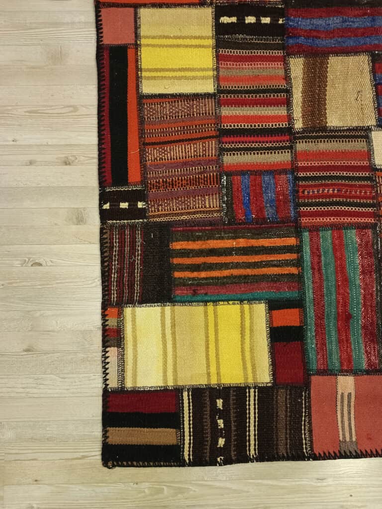 Anatolian Patchwork Rug, Handwoven, detail view 4, handmade rug, SKU 6520