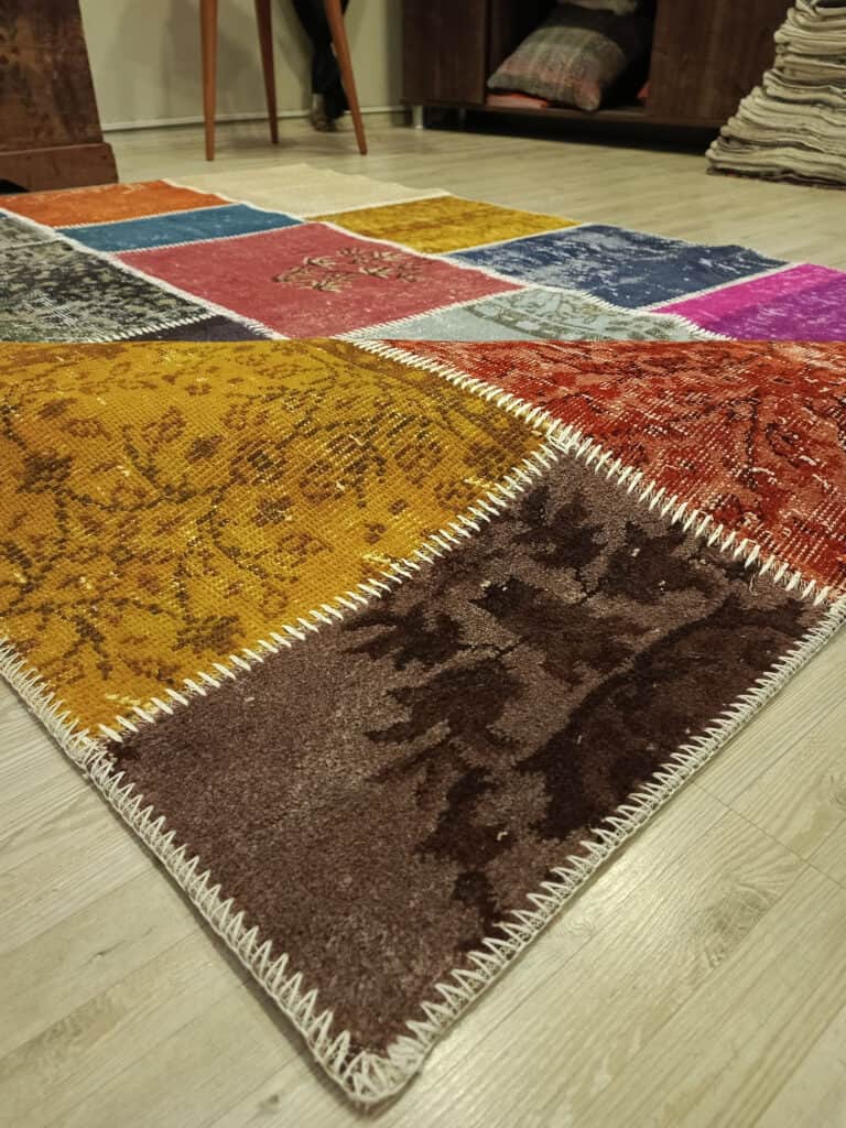 Handmade Patchwork Rug, detail view 5, handmade rug, SKU 6392