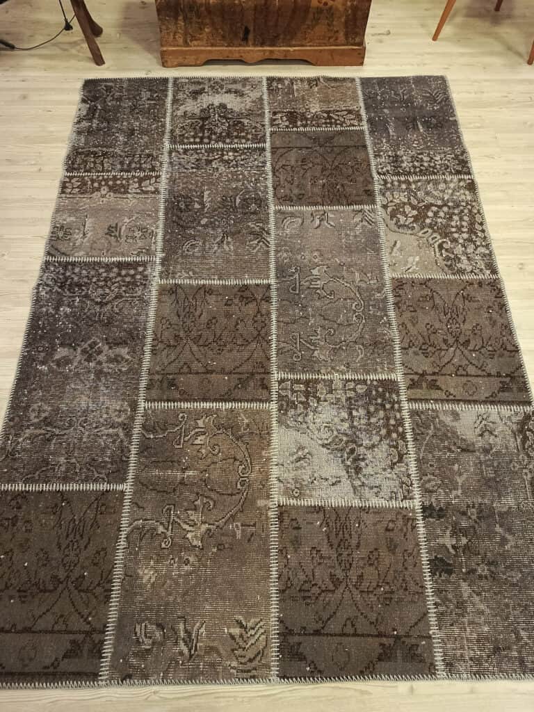 Hand-Woven Patchwork Rug with Fine Craftsmanship, detail view 4, handmade rug, SKU 6416