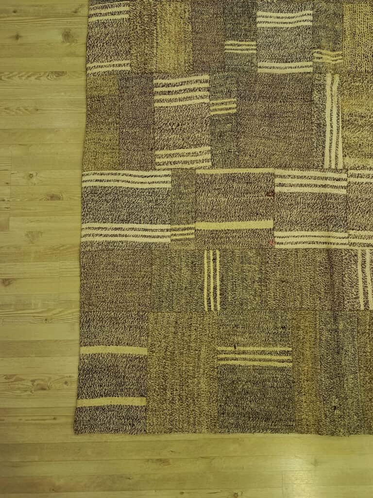 Century-Old Antique-Style Patchwork Rug, detail view 3, handmade rug, SKU 6417