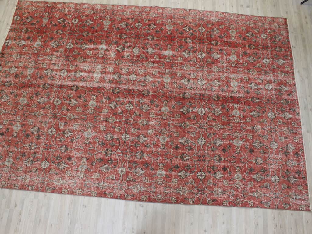 Vintage Handmade Rug, Distressed, detail view 2, handmade rug, SKU 10540