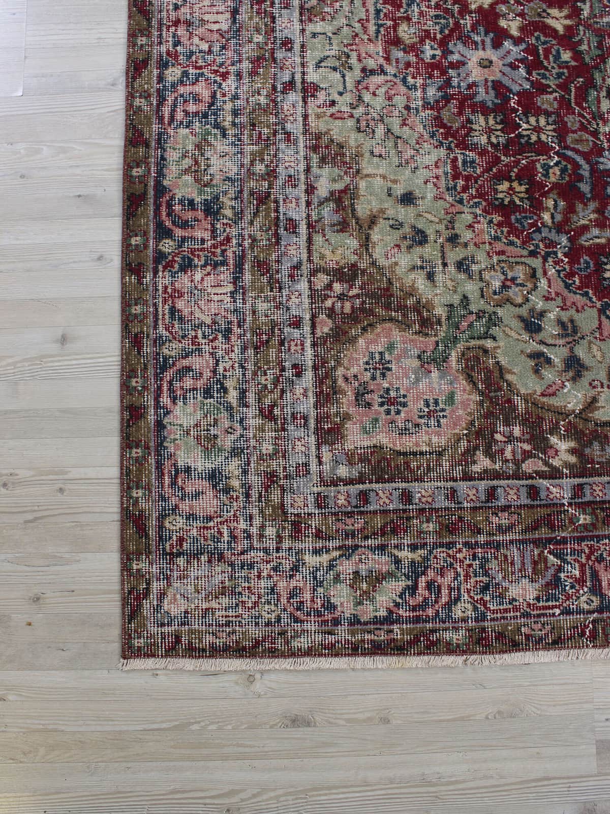 Vintage Distressed Rug, detail view 2, handmade rug, SKU 10545