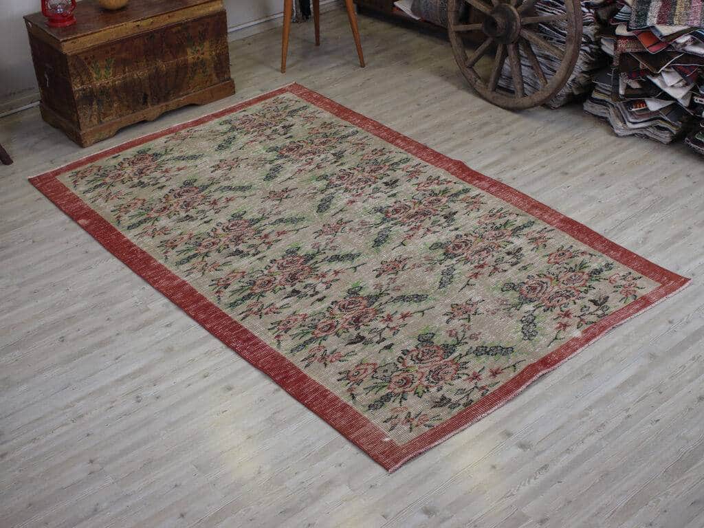Vintage Wool Hand-Knotted Rug, detail view 2, handmade rug, SKU 10549
