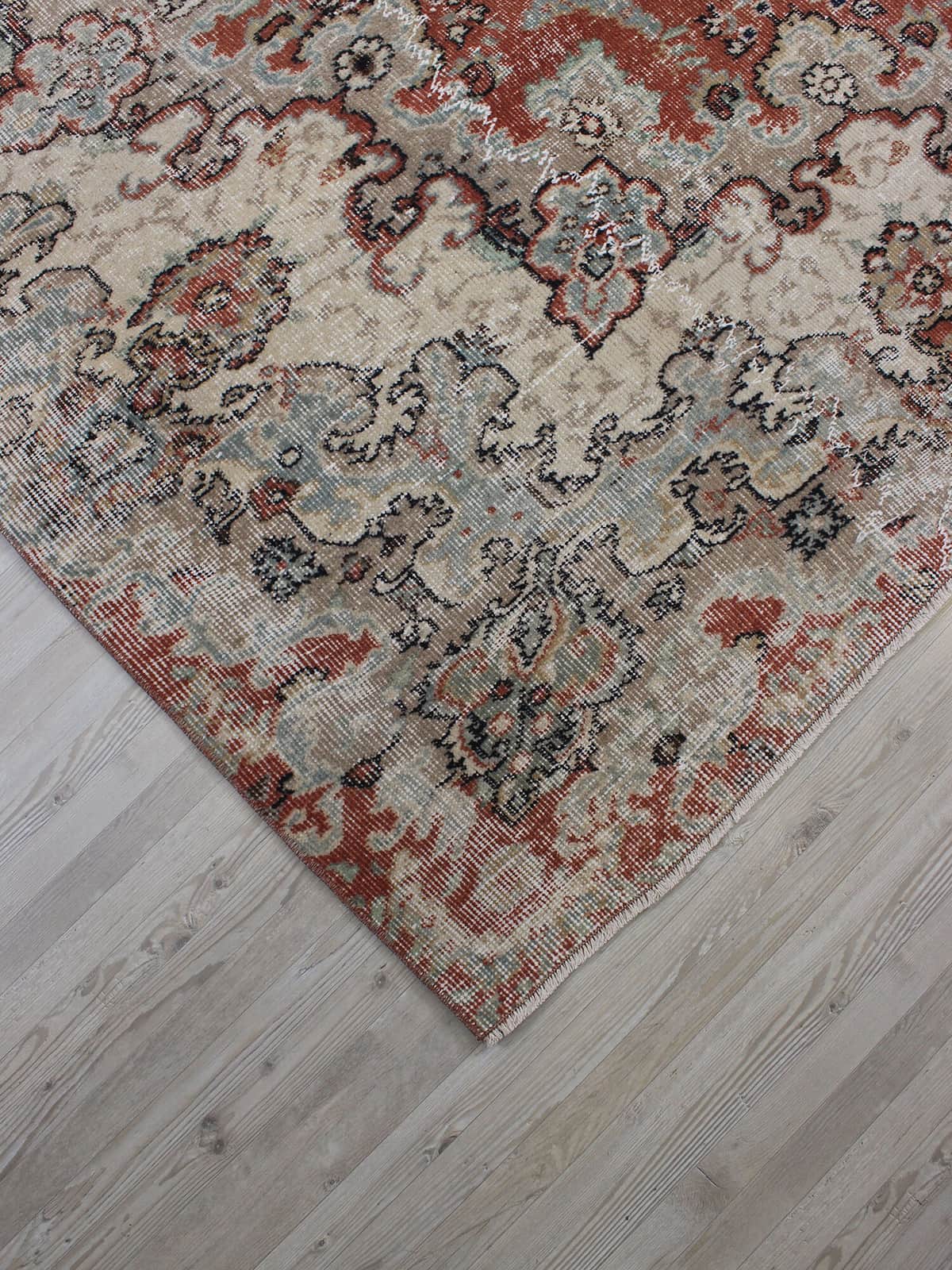 Handwoven Wool Rug, Vintage, detail view 3, vintage rug, SKU 10555