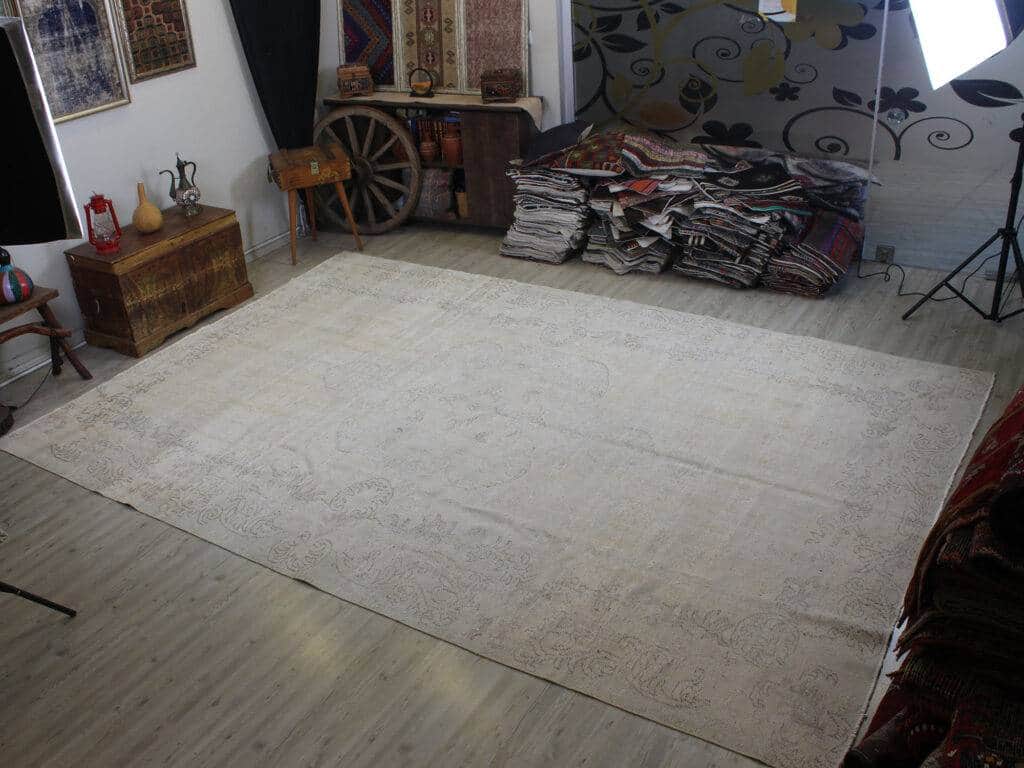 Handmade Wool Rug, Vintage rug, wool wool/weave, size 267 × 391 cm, from Bursa, SKU 10560