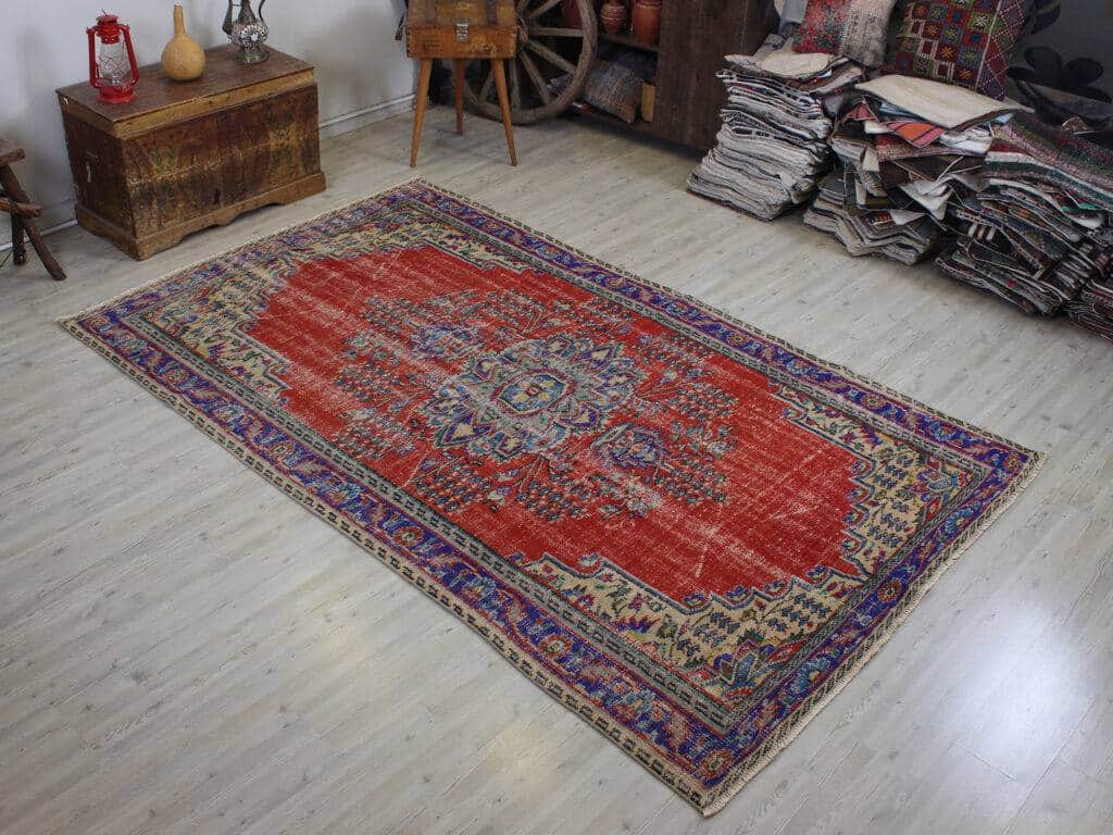 Hand-Woven Distressed Rug, detail view 2, handmade rug, SKU 10573