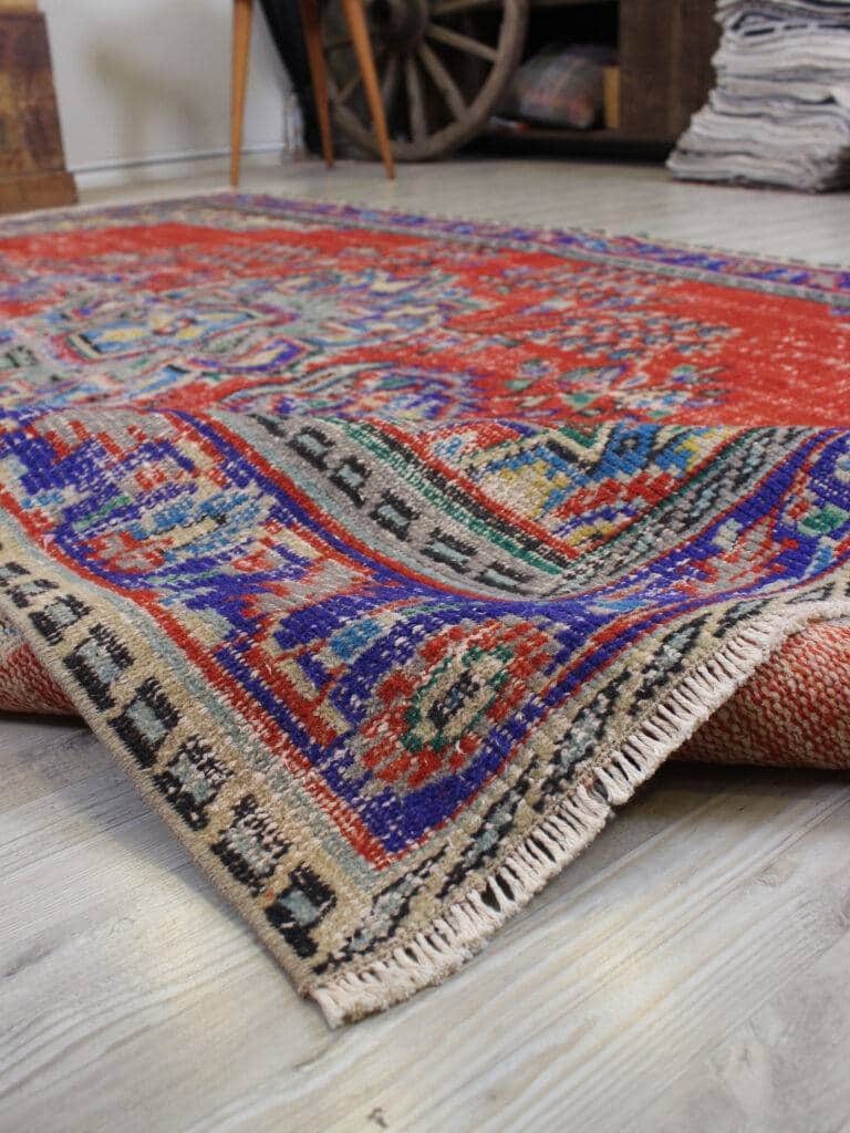 Hand-Woven Distressed Rug, detail view 3, handmade rug, SKU 10573