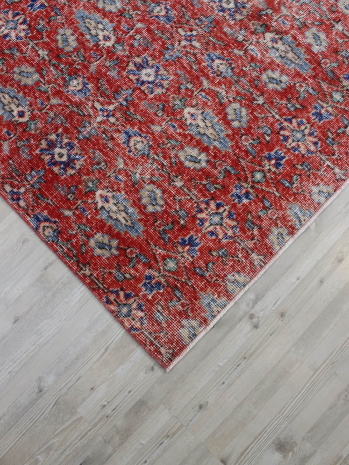 Hand-Woven Wool Vintage Rug, detail view 2, handmade rug, SKU 10580