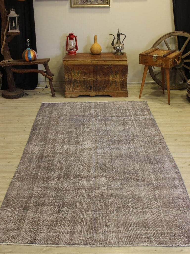 Vintage-Style Handwoven Wool Rug, detail view 2, handmade rug, SKU 10646