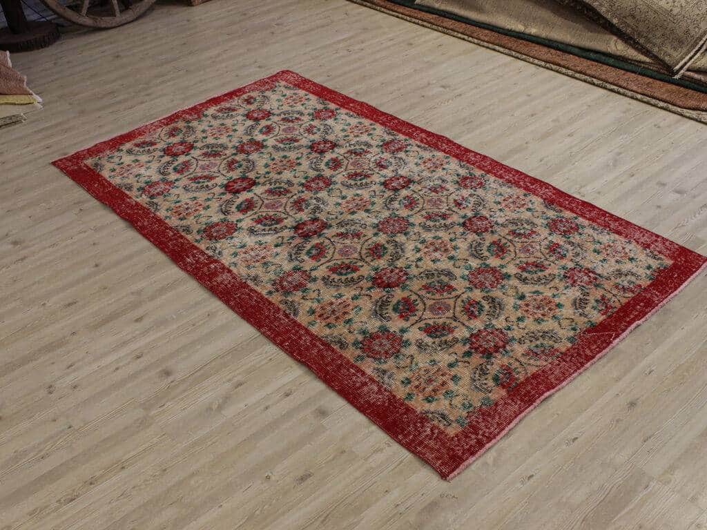 Distressed Vintage Hand-Knotted Rug, detail view 3, handmade rug, SKU 10684