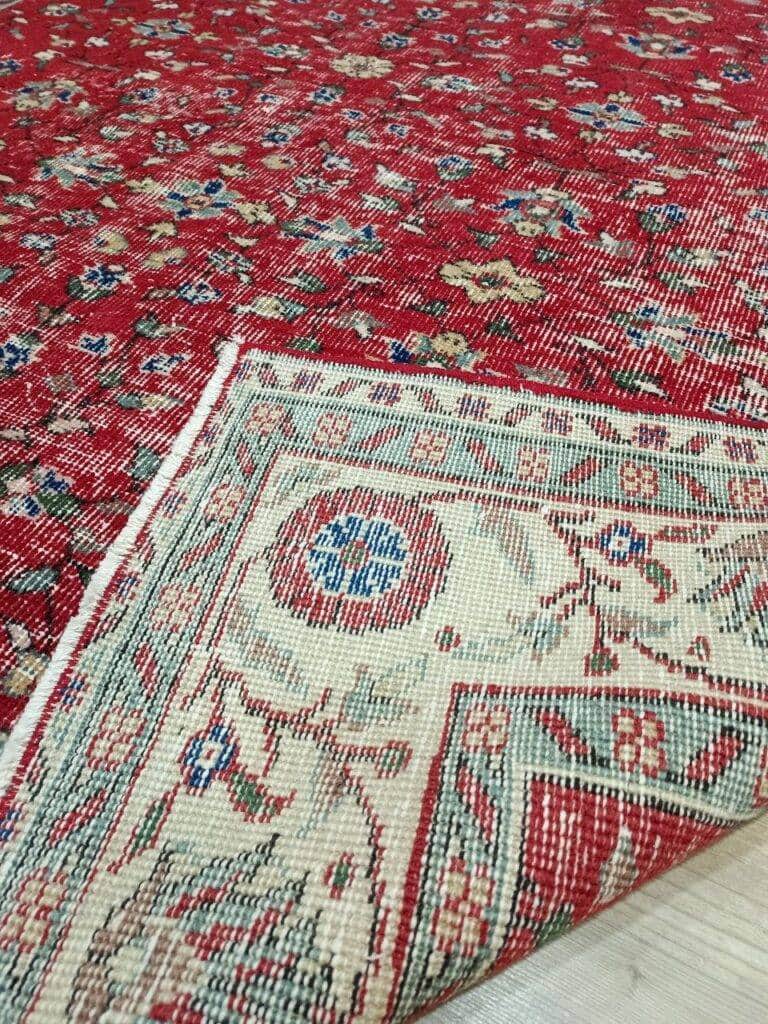 100% Wool Natural Vintage Rug, detail view 2, handmade rug, SKU 10819