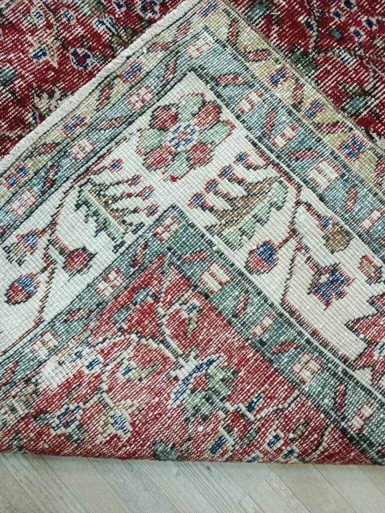 100% Wool Vintage Handwoven Rug, detail view 3, handmade rug, SKU 10821