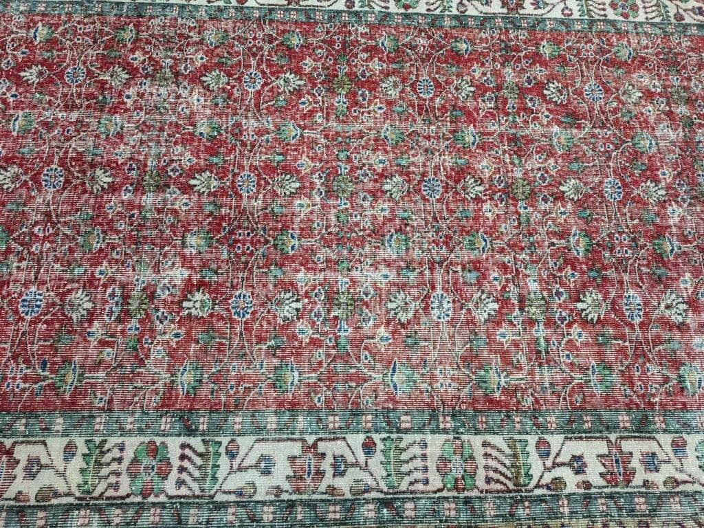 100% Wool Vintage Handwoven Rug, detail view 5, handmade rug, SKU 10821