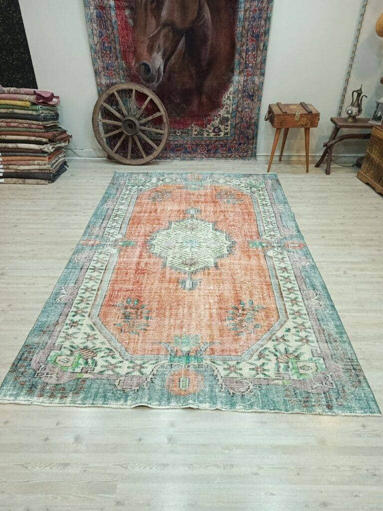 Handwoven Natural Wool Rug, detail view 3, handmade rug, SKU 10824