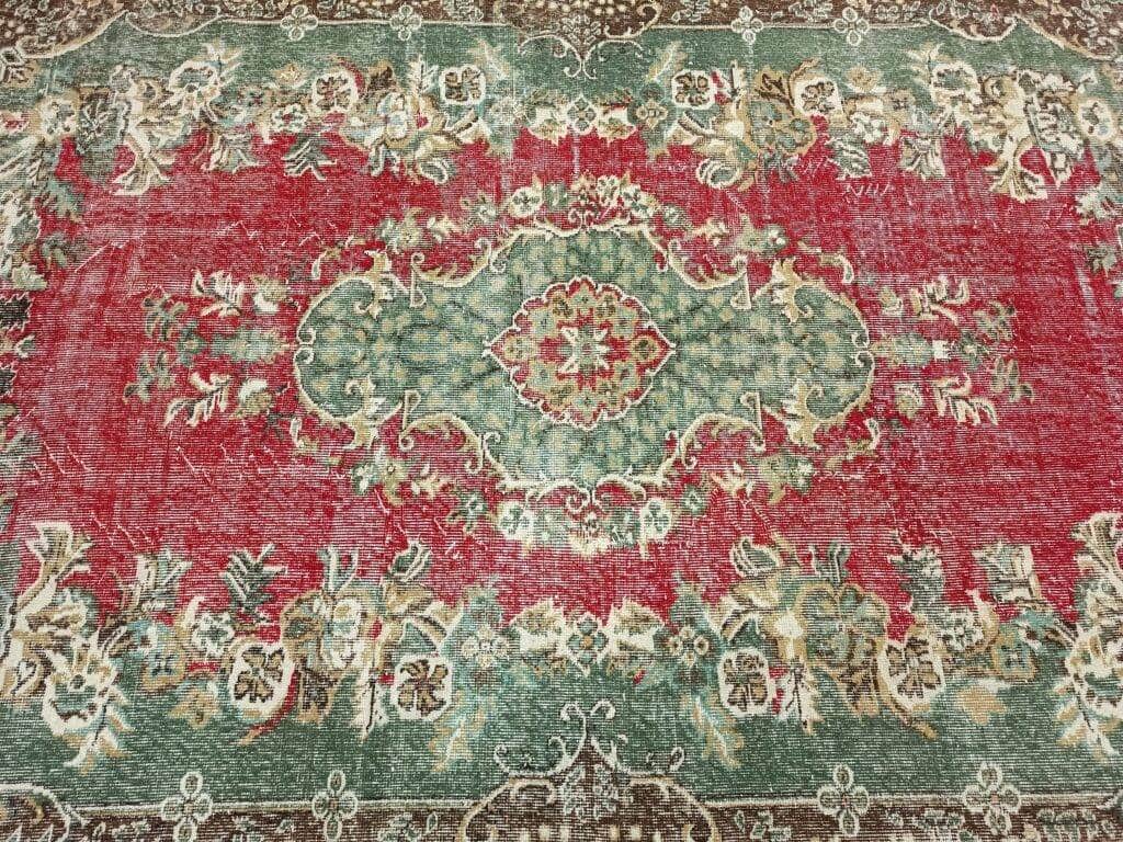 Distressed 100% Wool Rug, detail view 4, handmade rug, SKU 10830