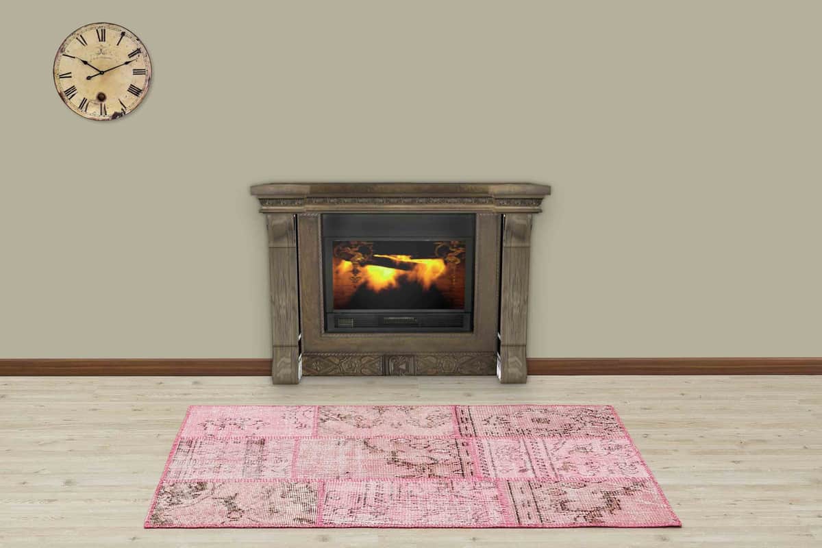 Handwoven Classic Patchwork Rug, vintage rug, Handmade, hand-knotted wool & cotton, size 120 × 180 cm, from Kars