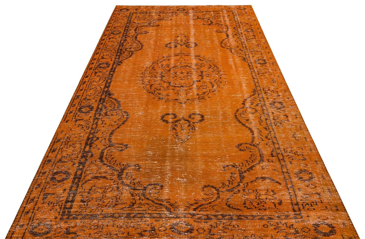 Anatolian Vintage Distressed Hand-Woven Rug in Unique Colors and Patterns, vintage rug, Handmade, hand-knotted wool & silk, size 168 × 295 cm, from Gaziantep