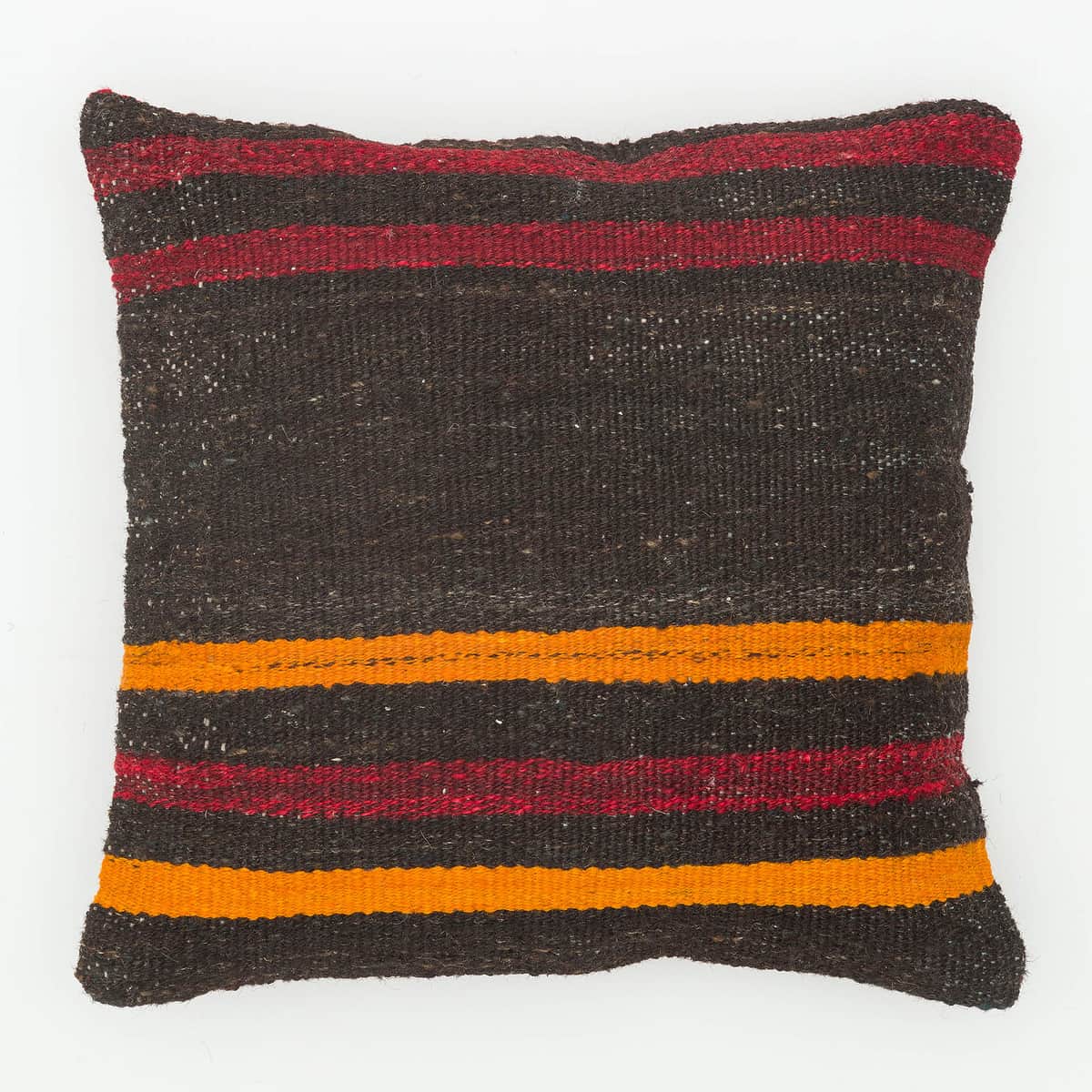 Hand-Woven Pillowcase, vintage rug, Kilim, hand-knotted wool, size 40 × 40 cm, from Milas
