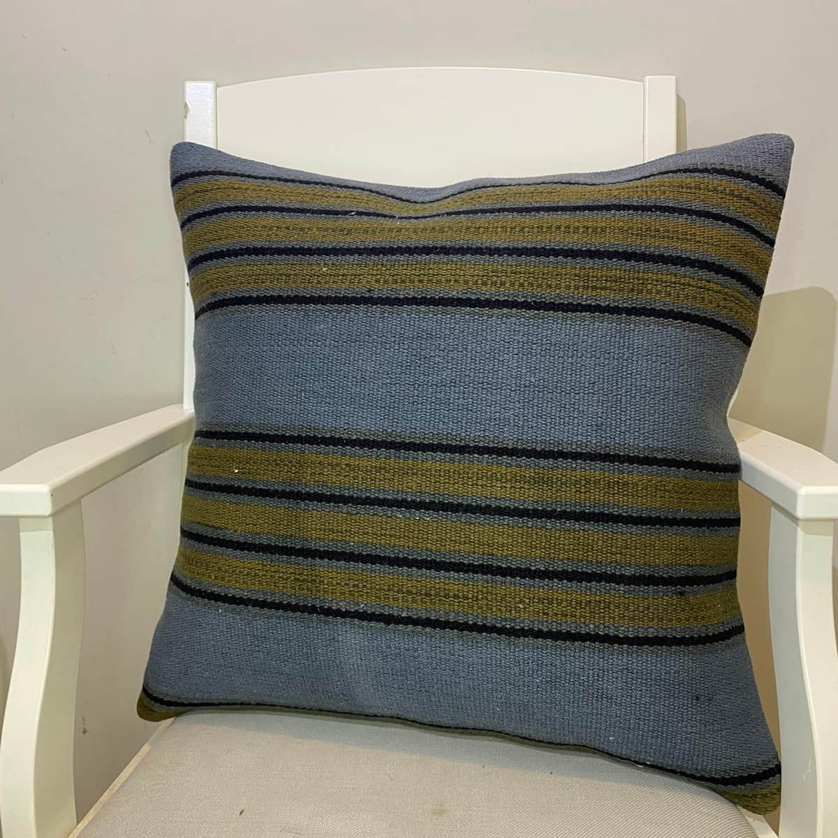 Handwoven Pillowcase, vintage rug, Kilim, hand-knotted wool & silk, size 50 × 50 cm, from Bursa