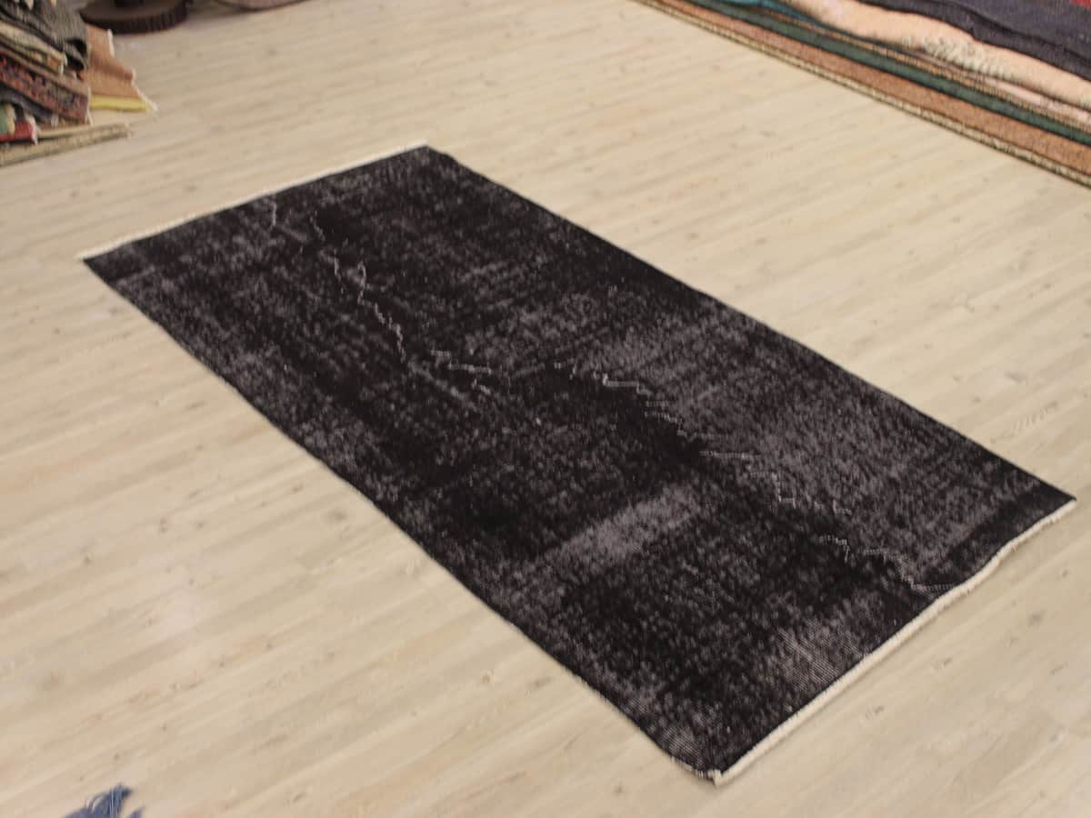 Handwoven Rug, vintage rug, Handmade, hand-knotted wool & silk, size 100 × 200 cm, from Bursa