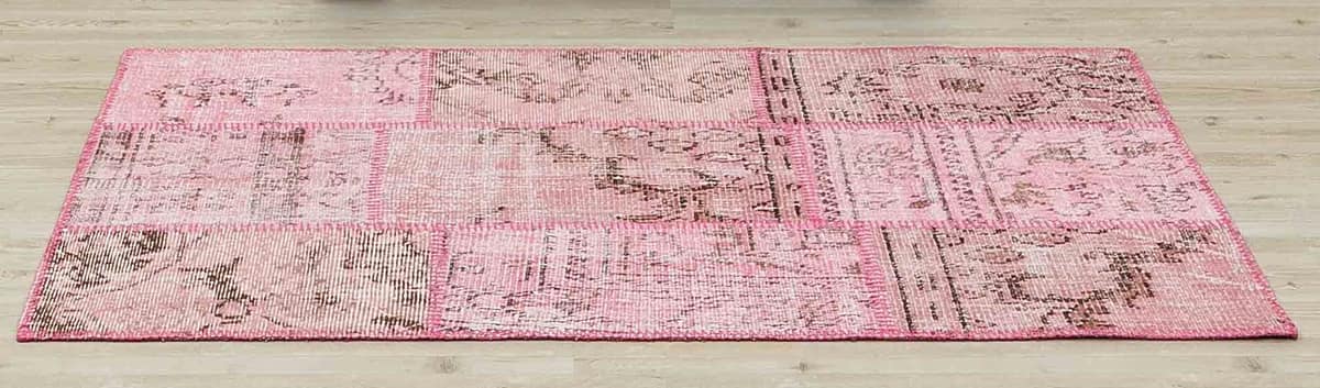 Handwoven Classic Patchwork Rug — detail view 4, handmade vintage rug