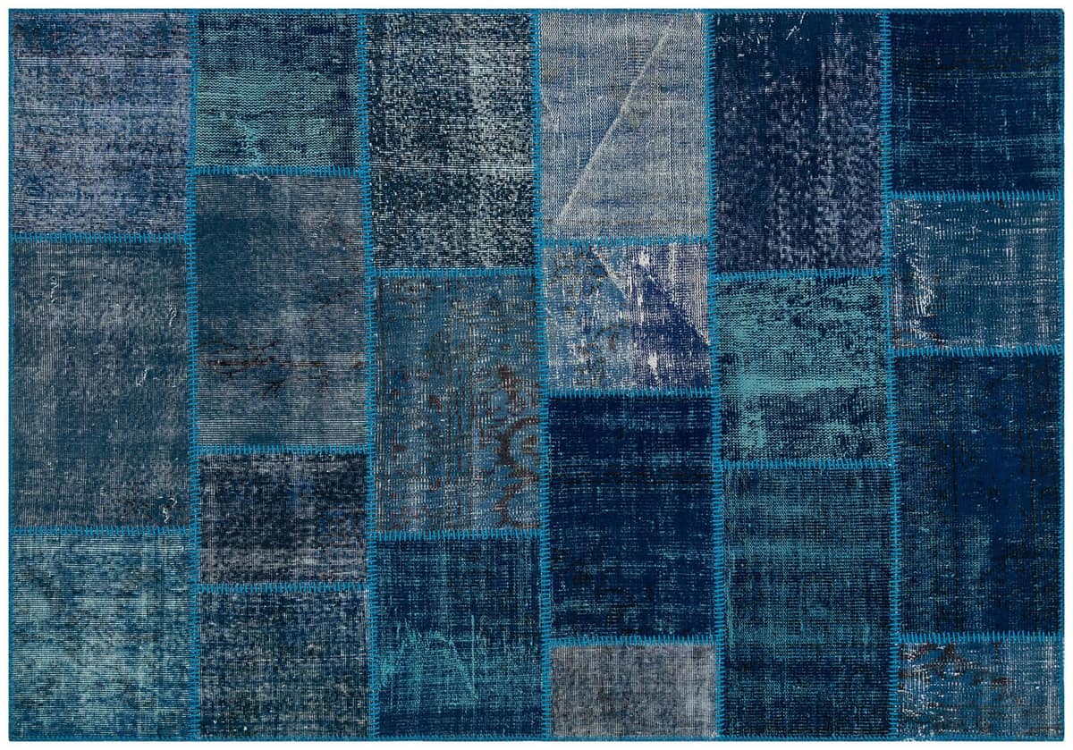 Handmade Anatolian Patchwork Rug — detail view 2, handmade vintage rug