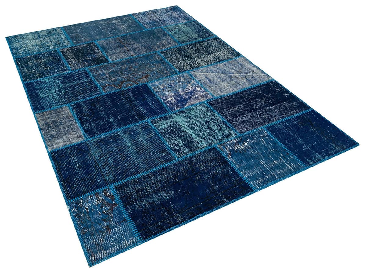 Handmade Anatolian Patchwork Rug, vintage rug, Handmade, hand-knotted wool, size 160 × 230 cm, from Milas