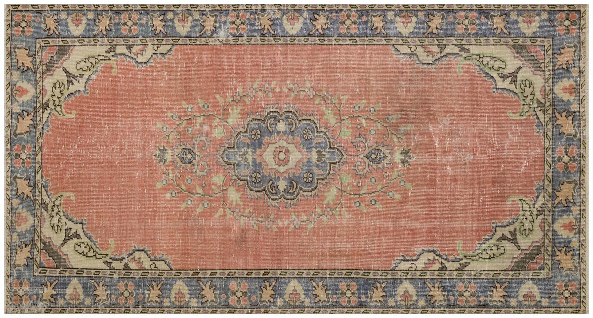 Vintage Distressed Wool Rug — detail view 3, handmade vintage rug