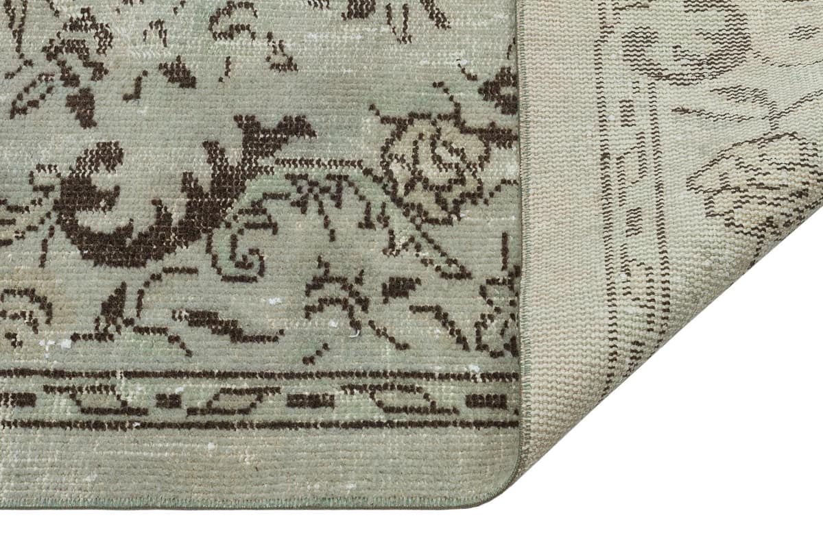 Handmade Distressed Wool Rug — detail view 3, handmade vintage rug