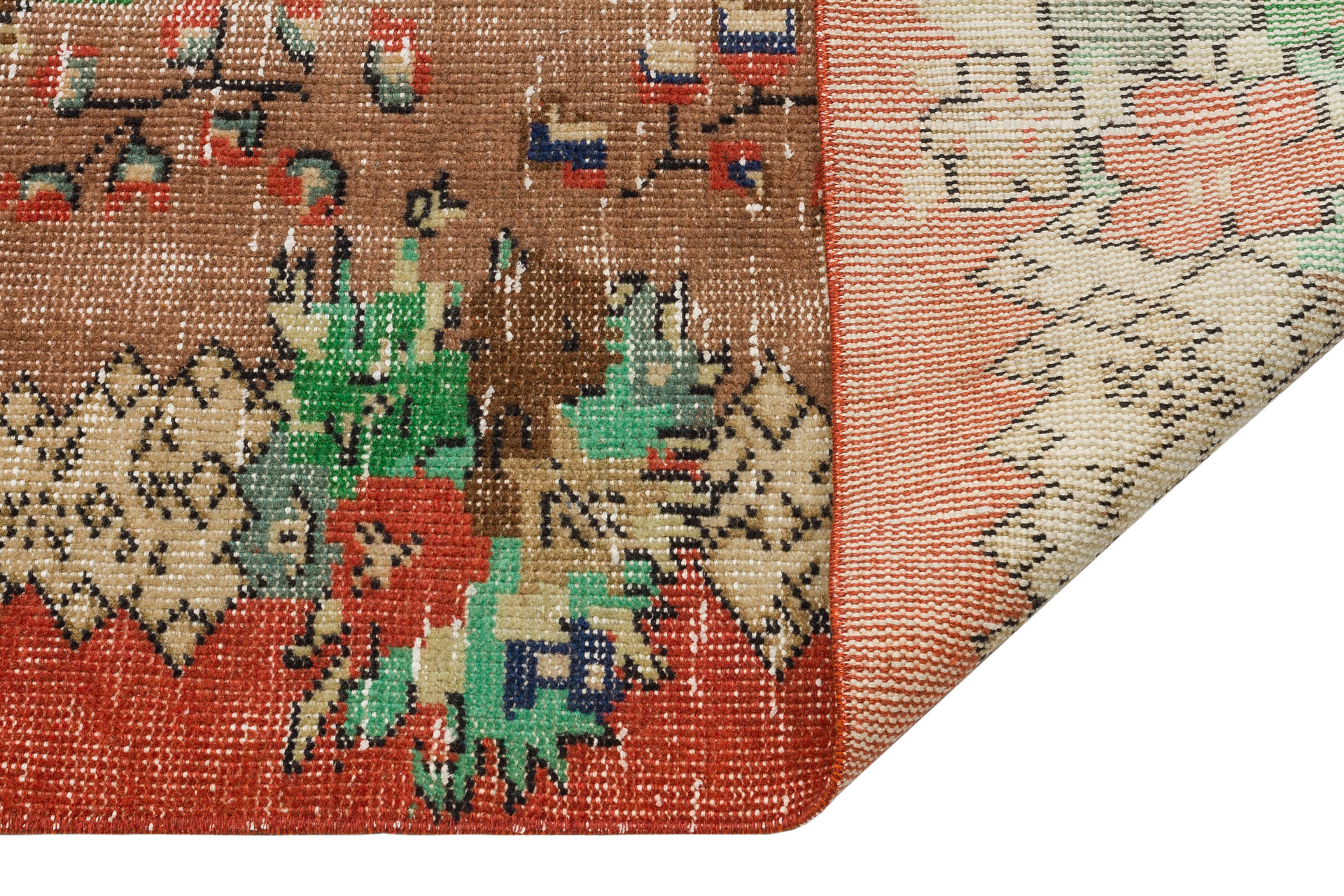 Vintage Hand-Woven Rug — detail view 2, handmade vintage rug