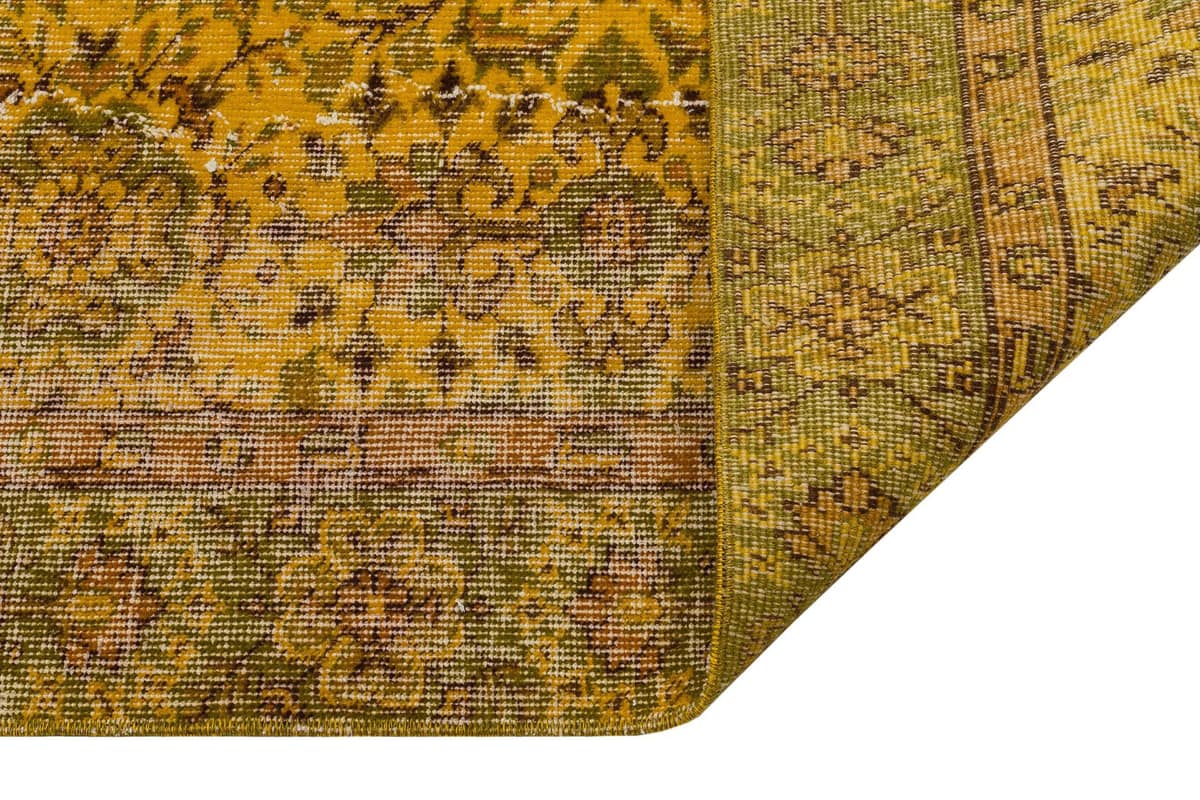 Vintage-Textured Distressed Rug — detail view 3, handmade vintage rug