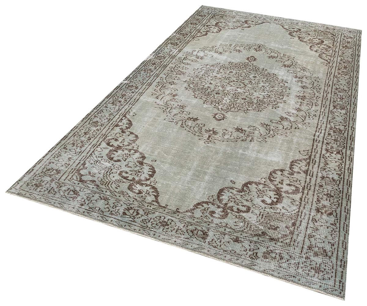Handcrafted Distressed Rug, vintage rug, Handmade, hand-knotted wool, size 173 × 290 cm, from Konya