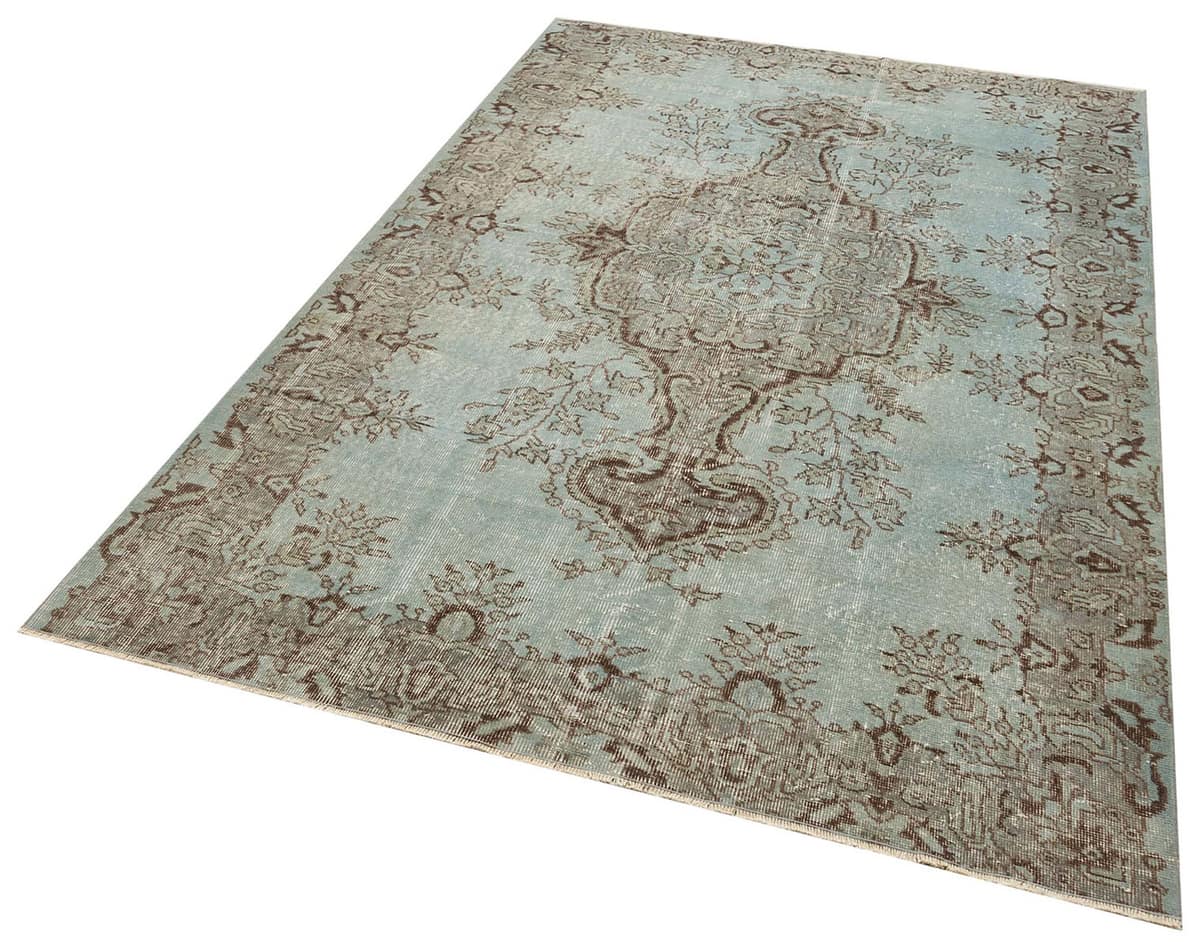 Handwoven Vintage Rug, vintage rug, Handmade, hand-knotted wool, cotton & silk, size 180 × 261 cm, from Milas