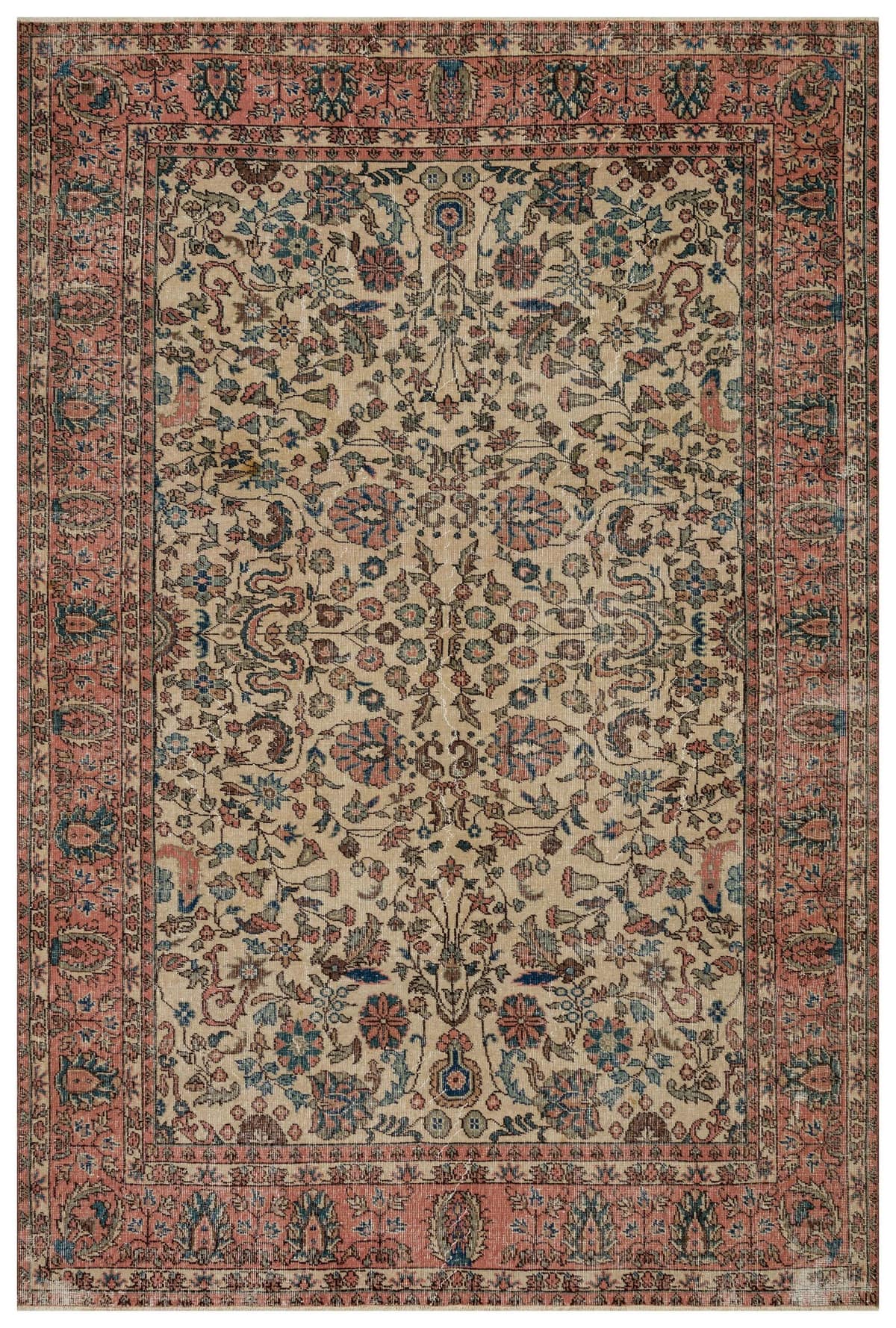 Century-Old Antique-Style Rug — detail view 4, handmade vintage rug