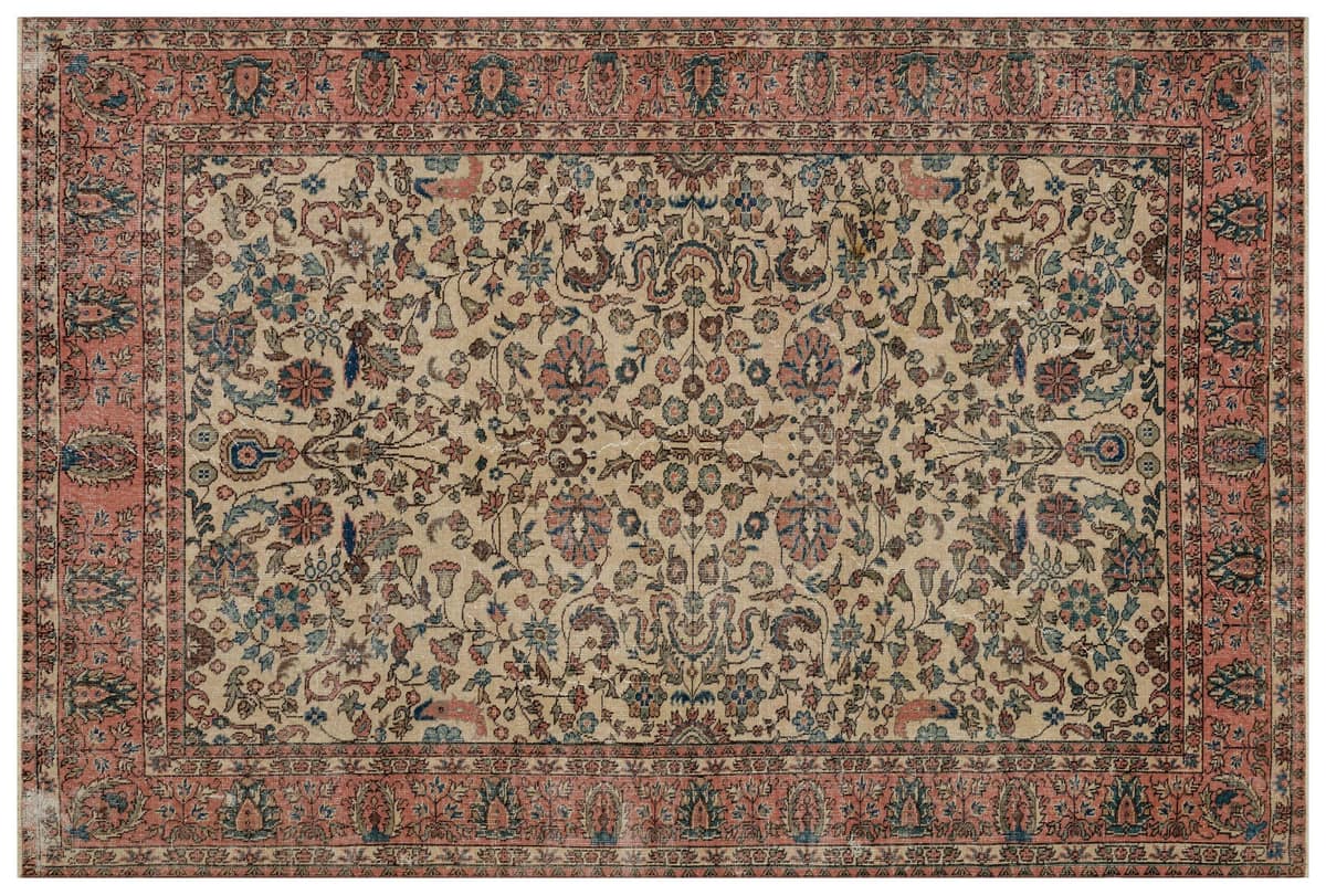 Century-Old Antique-Style Rug — detail view 3, handmade vintage rug