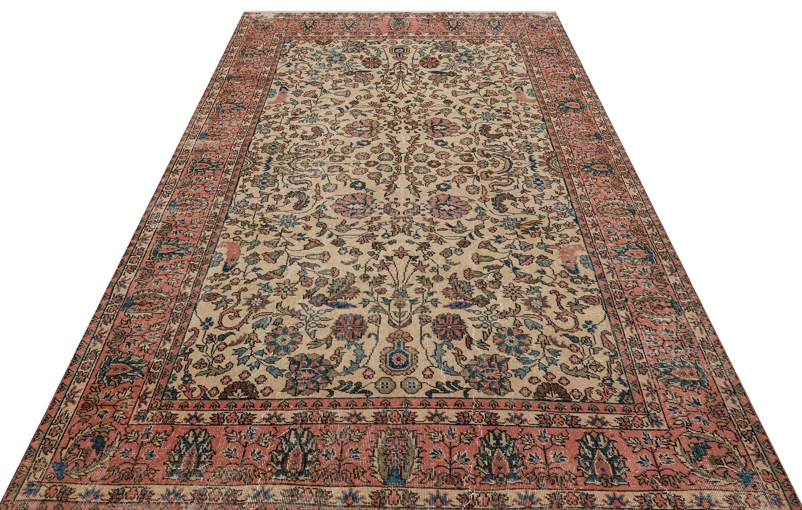 Century-Old Antique-Style Rug, vintage rug, Handmade, hand-knotted cotton, size 195 × 287 cm, from Demirci