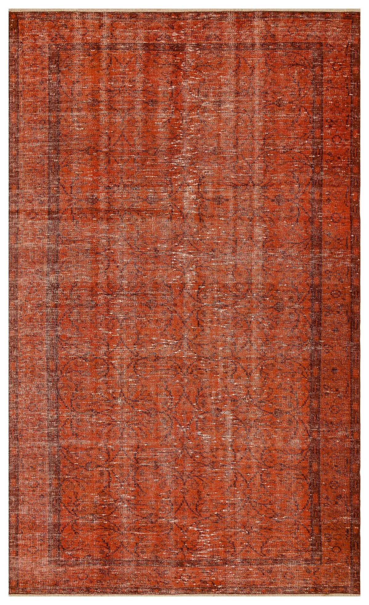 Worn-Look Vintage Hand-Woven Wool Rug — detail view 2, handmade vintage rug