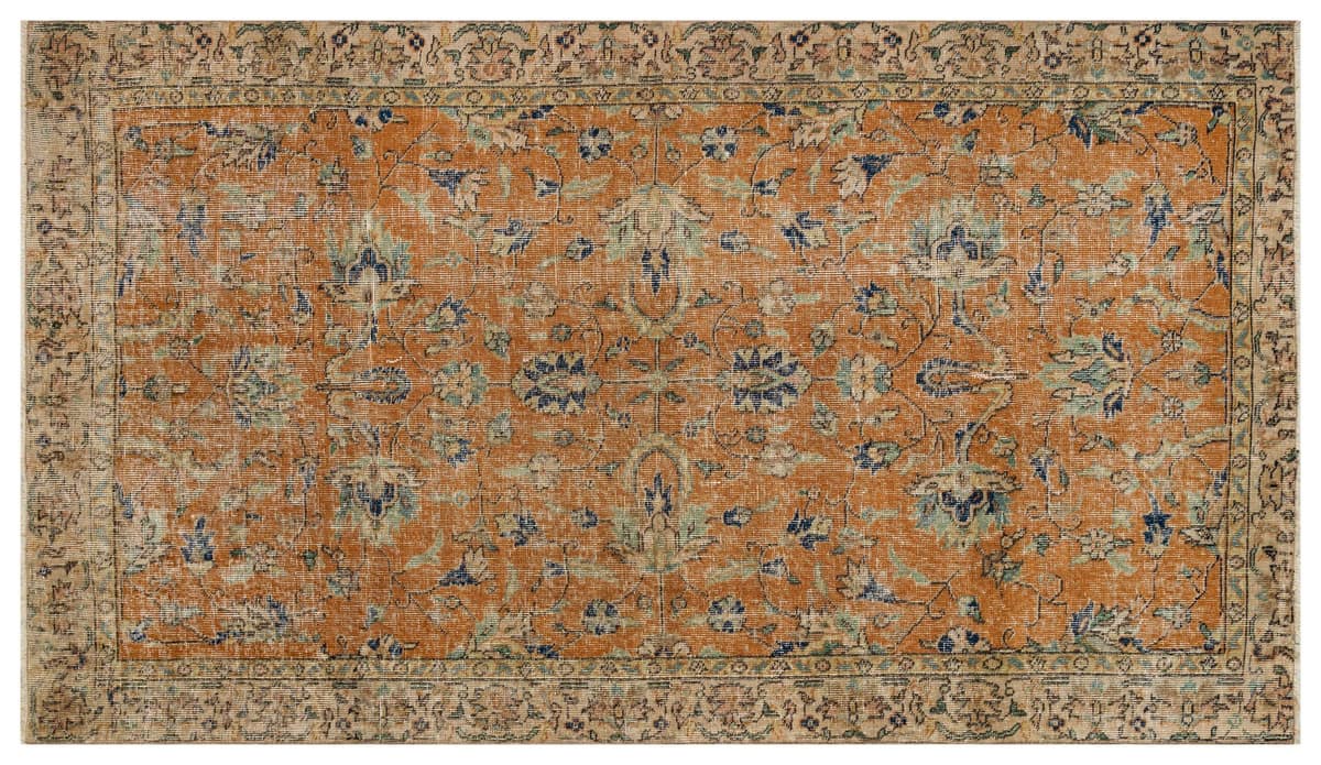 Vintage Distressed Hand-Woven Rug — detail view 3, handmade vintage rug