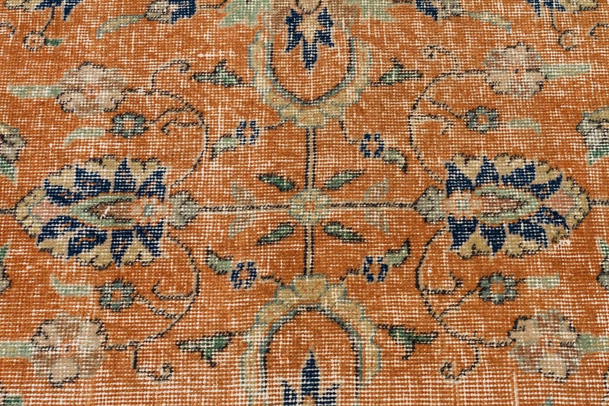Vintage Distressed Hand-Woven Rug — detail view 5, handmade vintage rug