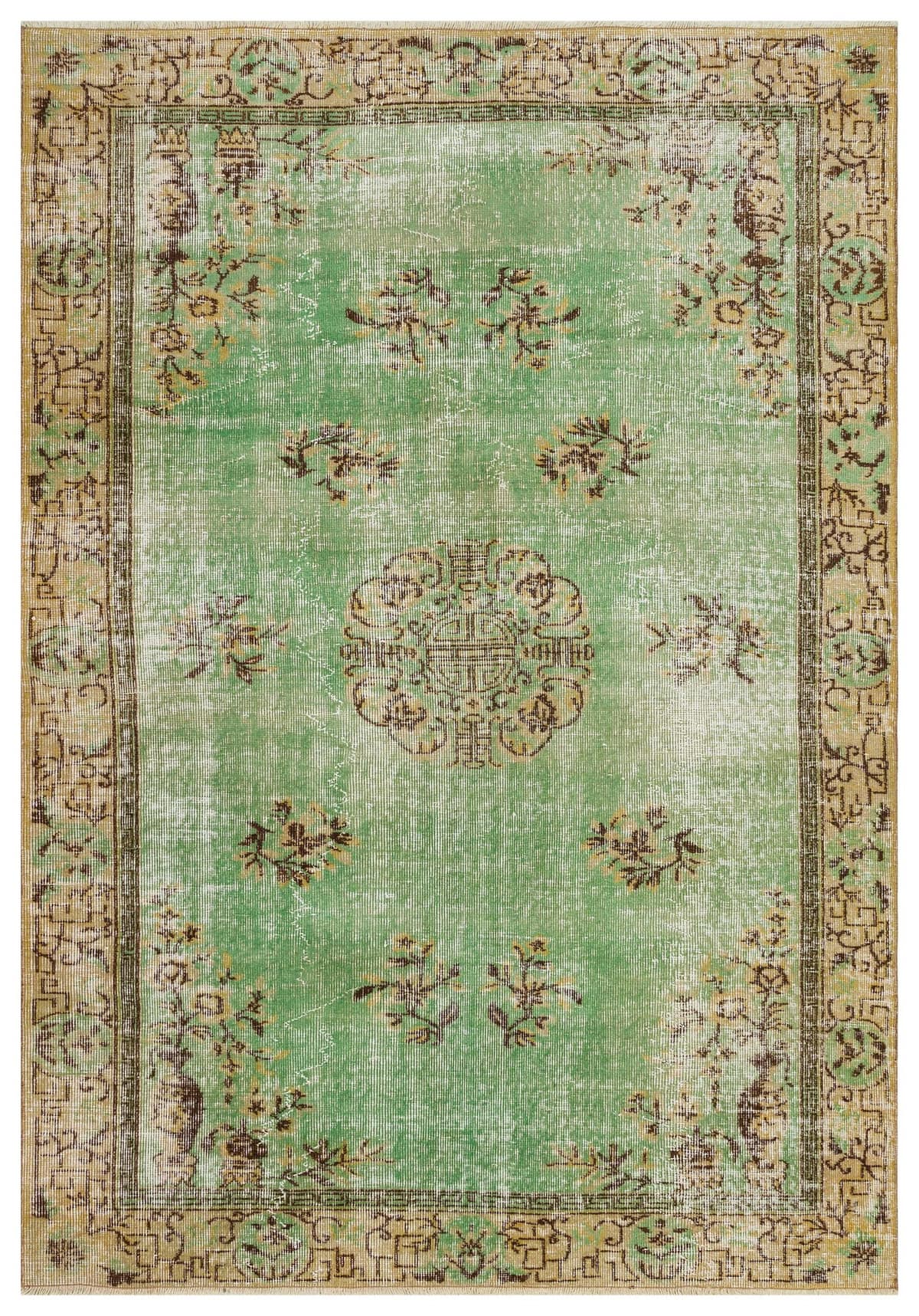 Vintage Hand-Woven Wool Rug — detail view 2, handmade vintage rug